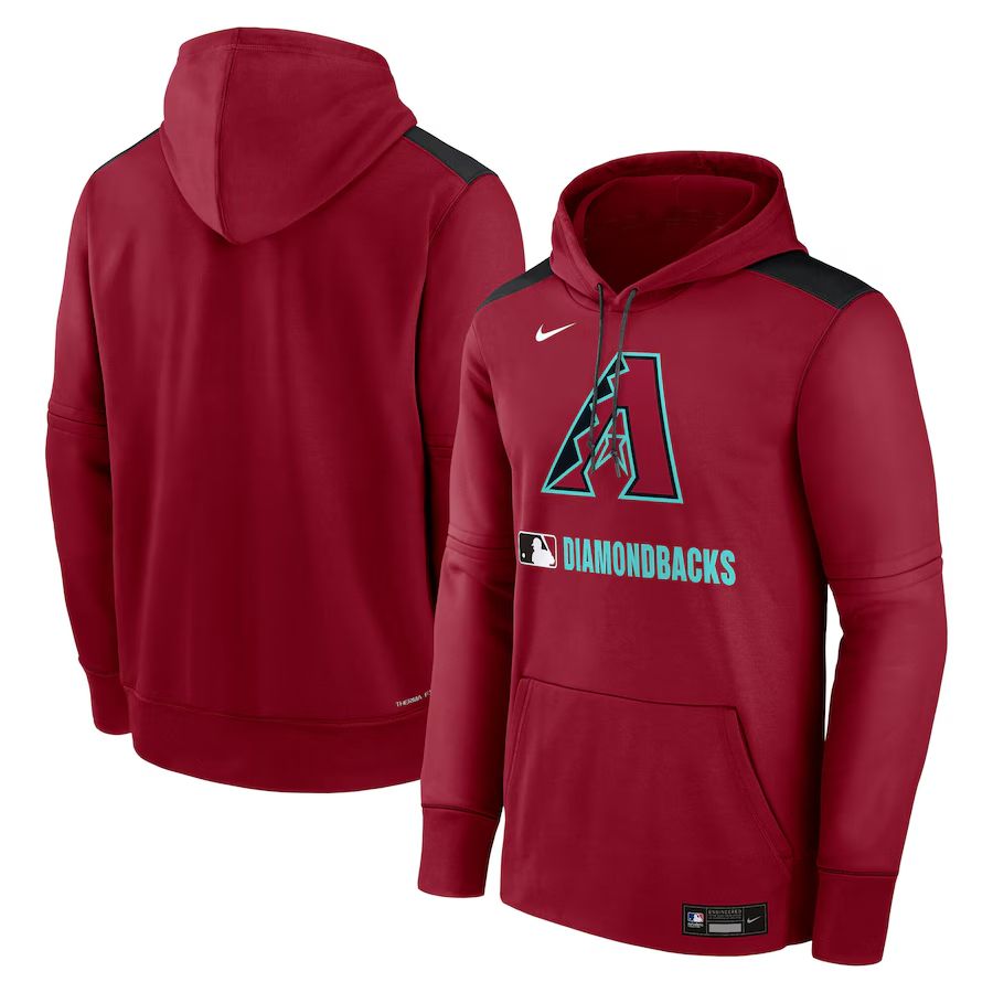 Men 2025 MLB Arizona Diamondback Red Nike hoodie style 1->arizona diamondback->MLB Jersey
